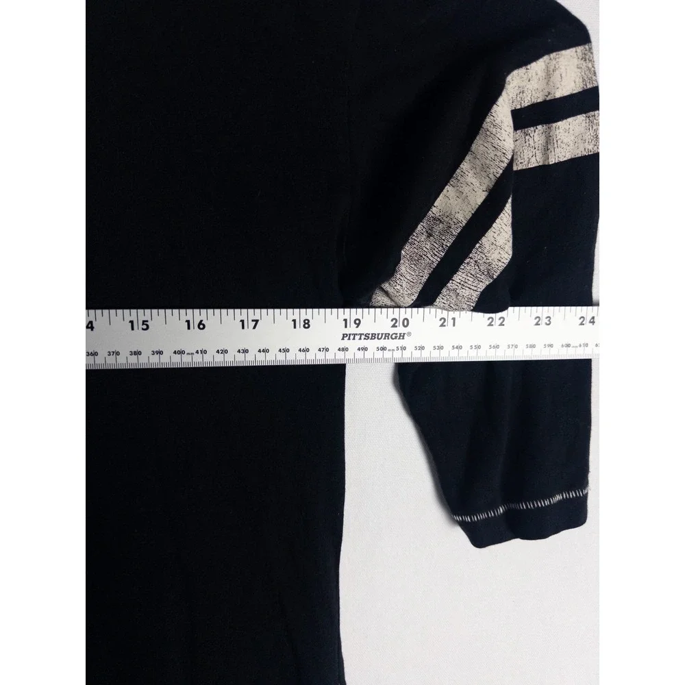 Harley Davidson Sweater Womens L Black Logo Cotton Blend Biker‎ Scoop